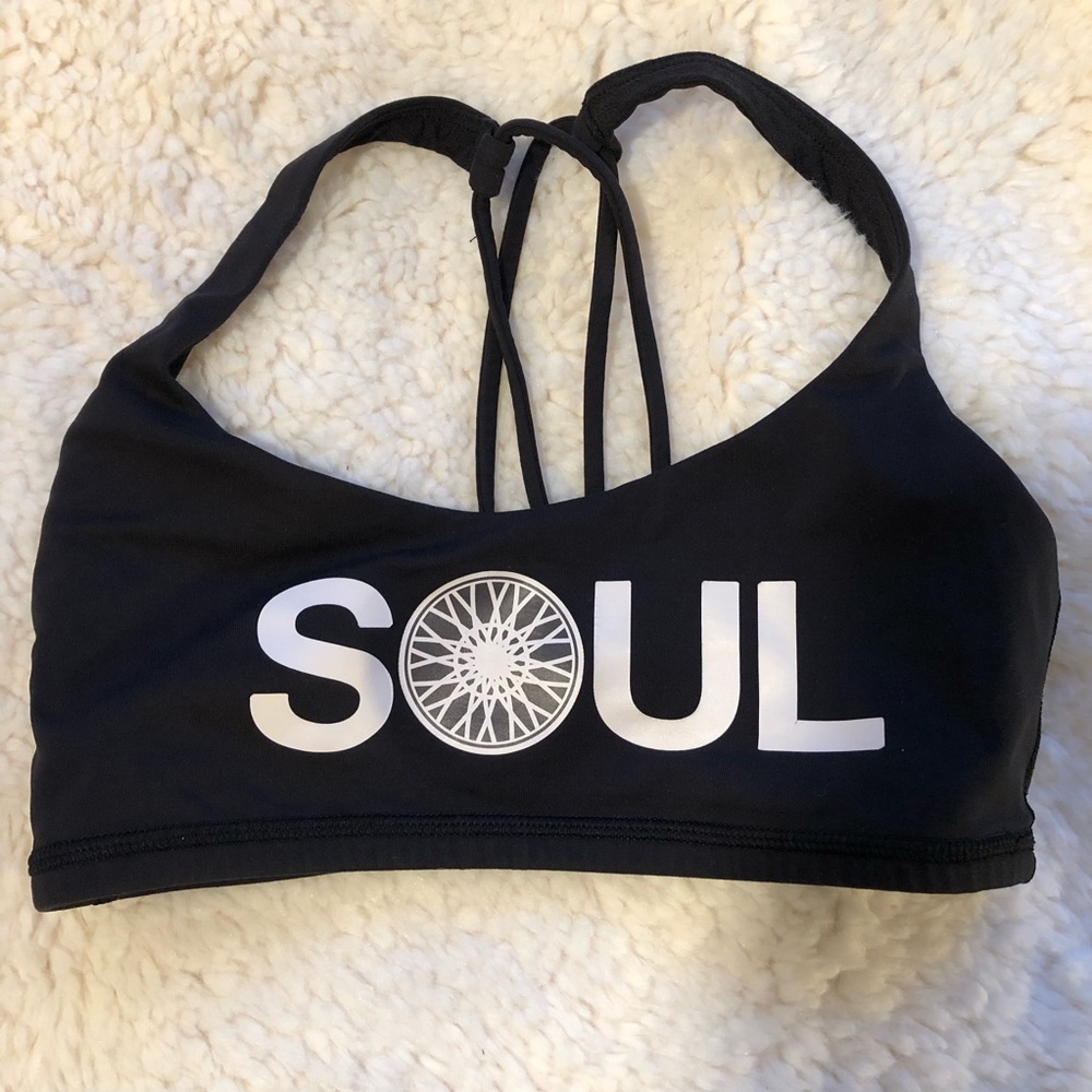 Lululemon black SoulCycle sports bra
